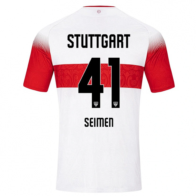Danxen Pánské Dennis Seimen #41 Bílá Červená Žlutá Domů Hráčské Dresy 2026/27 Dres