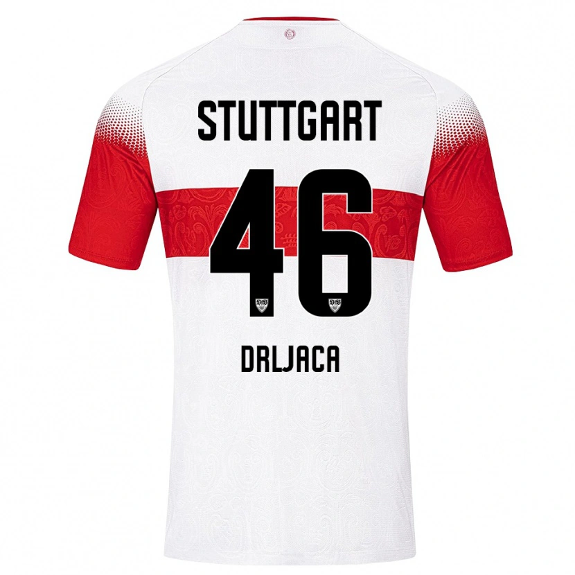 Danxen Pánské Stefan Drljaca #46 Bílá Červená Žlutá Domů Hráčské Dresy 2026/27 Dres