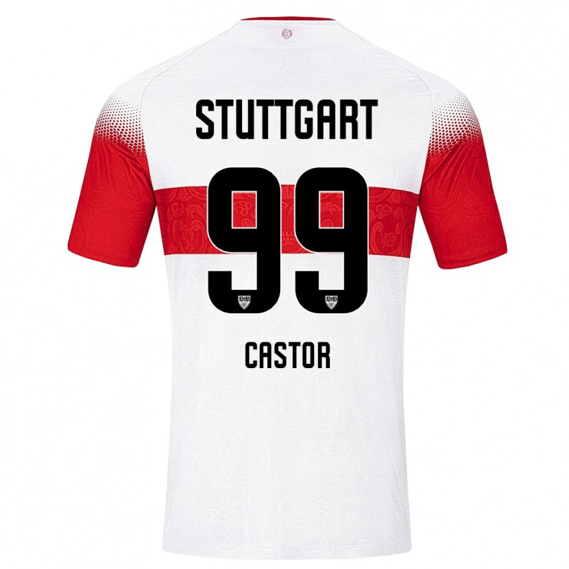 Danxen Pánské Gillian Castor #99 Bílá Červená Žlutá Domů Hráčské Dresy 2026/27 Dres
