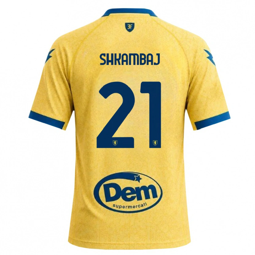 Danxen Pánské Ardit Shkambaj #21 Chrpově Černá Modrá Domů Hráčské Dresy 2026/27 Dres
