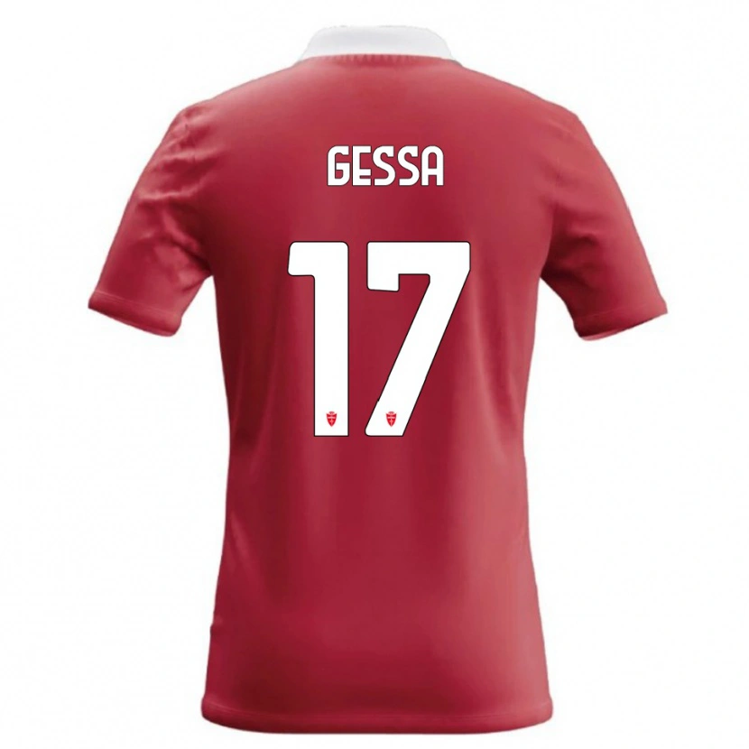 Danxen Pánské Francesco Gessa #17 Červená Bílá Domů Hráčské Dresy 2026/27 Dres