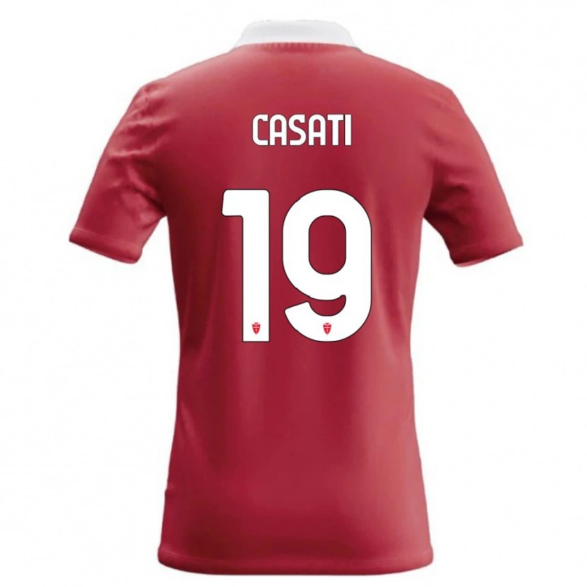 Danxen Pánské Leonardo Casati #19 Červená Bílá Domů Hráčské Dresy 2026/27 Dres