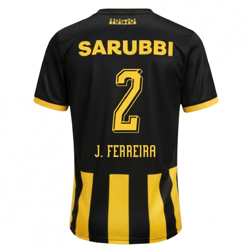 Danxen Pánské Joaquín Ferreira #2 Černá Žlutá Domů Hráčské Dresy 2026/27 Dres
