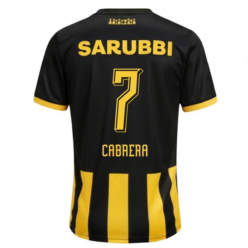 Danxen Pánské Javier Cabrera #7 Černá Žlutá Domů Hráčské Dresy 2026/27 Dres
