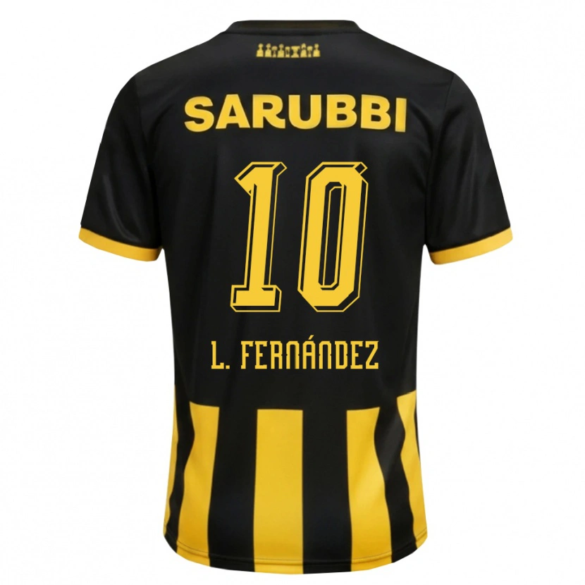 Danxen Pánské Leonardo Fernández #10 Černá Žlutá Domů Hráčské Dresy 2026/27 Dres