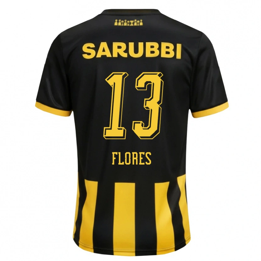 Danxen Pánské Dilan Flores #13 Černá Žlutá Domů Hráčské Dresy 2026/27 Dres