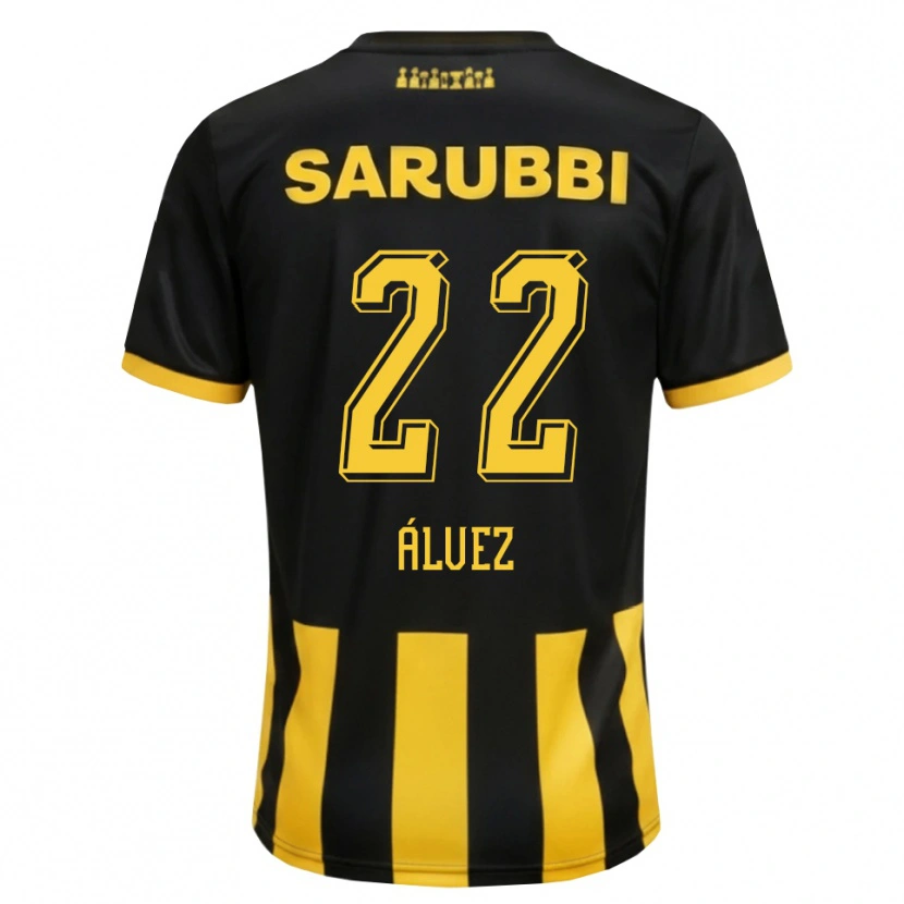 Danxen Pánské Facundo Álvez #22 Černá Žlutá Domů Hráčské Dresy 2026/27 Dres