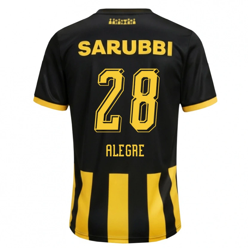 Danxen Pánské Ignacio Alegre #28 Černá Žlutá Domů Hráčské Dresy 2026/27 Dres