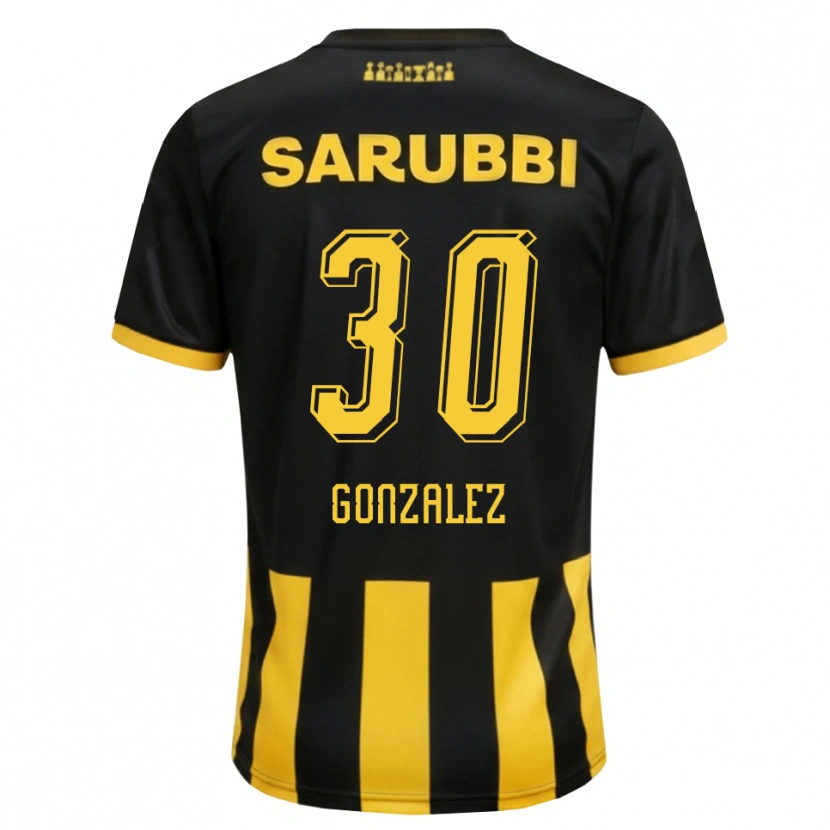 Danxen Pánské Ángel González #30 Černá Žlutá Domů Hráčské Dresy 2026/27 Dres