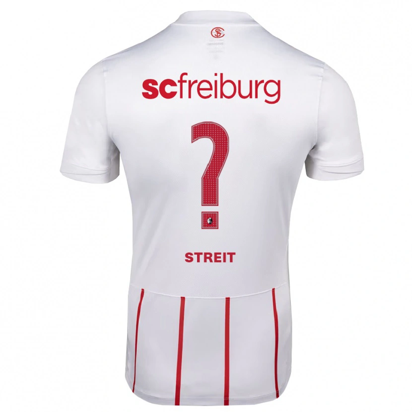 Danxen Pánské Nils-Gregor Streit #0 Bílá Červená Žlutá Daleko Hráčské Dresy 2026/27 Dres
