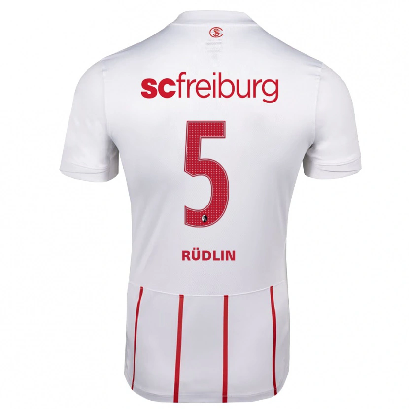 Danxen Pánské Fabian Rüdlin #5 Bílá Červená Žlutá Daleko Hráčské Dresy 2026/27 Dres