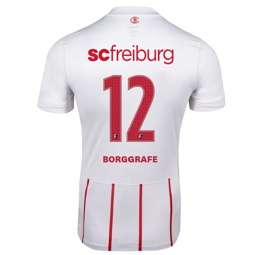 Danxen Pánské Rafaela Borggräfe #12 Bílá Červená Žlutá Daleko Hráčské Dresy 2026/27 Dres