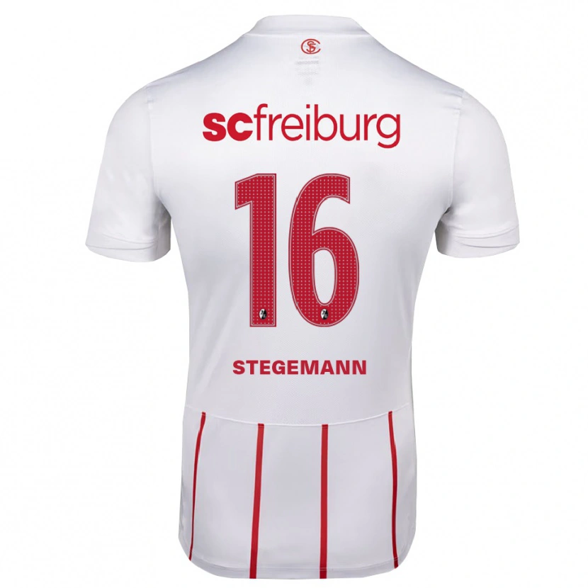 Danxen Pánské Greta Stegemann #16 Bílá Červená Žlutá Daleko Hráčské Dresy 2026/27 Dres