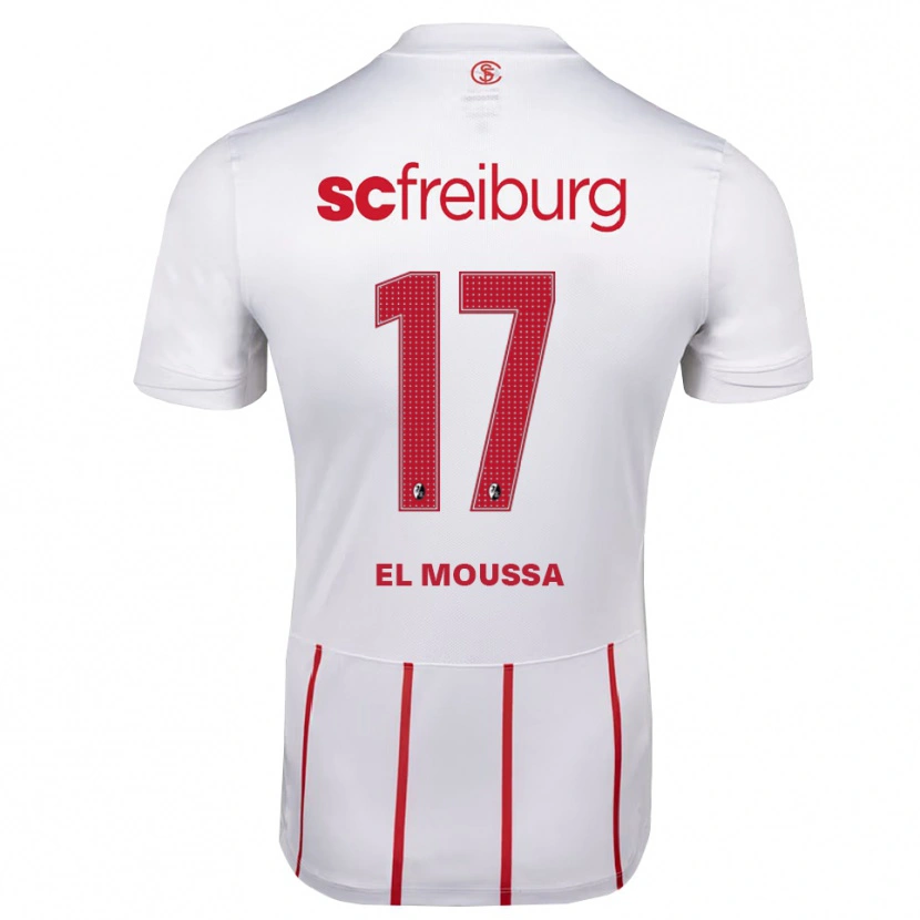 Danxen Pánské Barack El Moussa #17 Bílá Červená Žlutá Daleko Hráčské Dresy 2026/27 Dres
