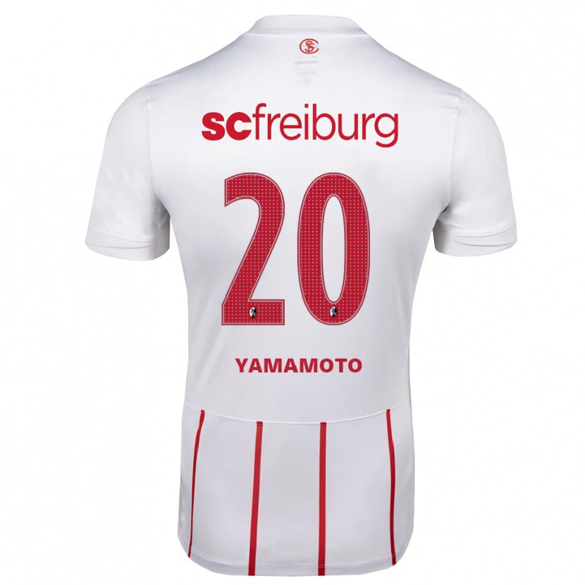 Danxen Pánské Rihito Yamamoto #20 Bílá Červená Žlutá Daleko Hráčské Dresy 2026/27 Dres