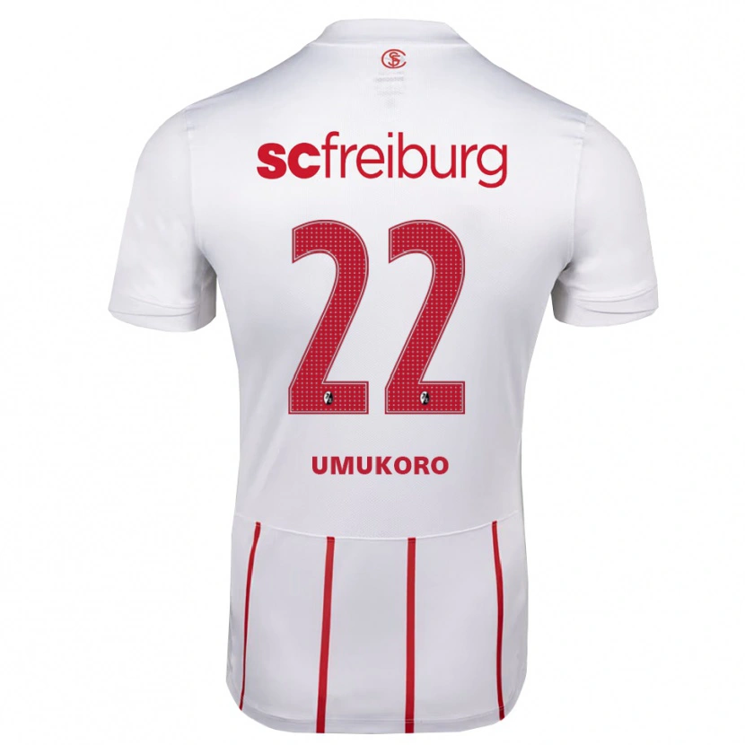Danxen Pánské Jayden Umukoro #22 Bílá Červená Žlutá Daleko Hráčské Dresy 2026/27 Dres