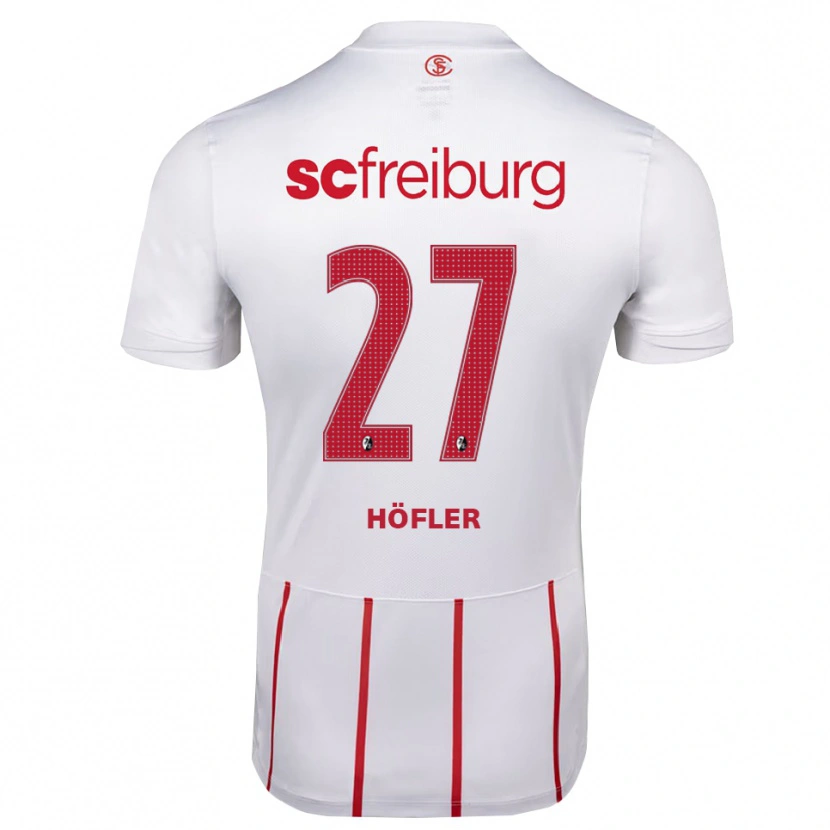 Danxen Pánské Nicolas Höfler #27 Bílá Červená Žlutá Daleko Hráčské Dresy 2026/27 Dres