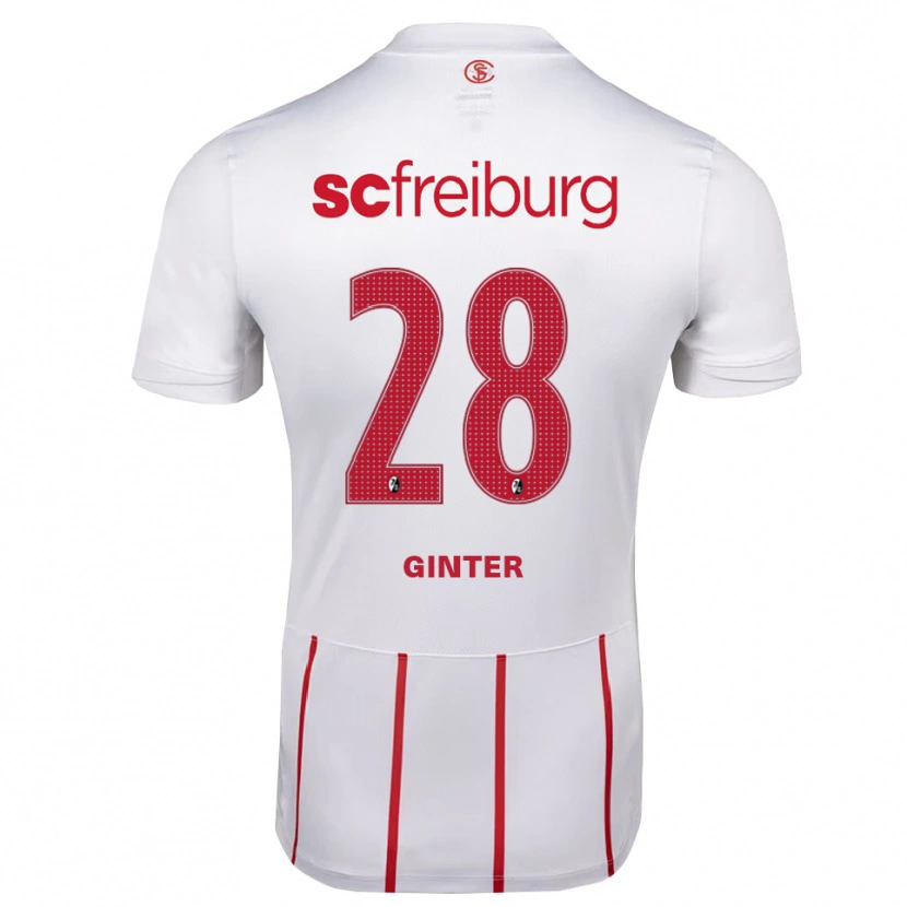 Danxen Pánské Matthias Ginter #28 Bílá Červená Žlutá Daleko Hráčské Dresy 2026/27 Dres