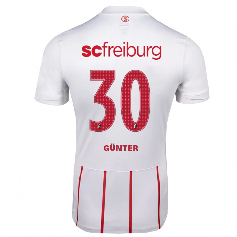 Danxen Pánské Christian Günter #30 Bílá Červená Žlutá Daleko Hráčské Dresy 2026/27 Dres