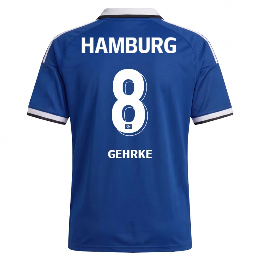 Danxen Pánské Stefan Gehrke #8 Bílá Modrá Daleko Hráčské Dresy 2026/27 Dres