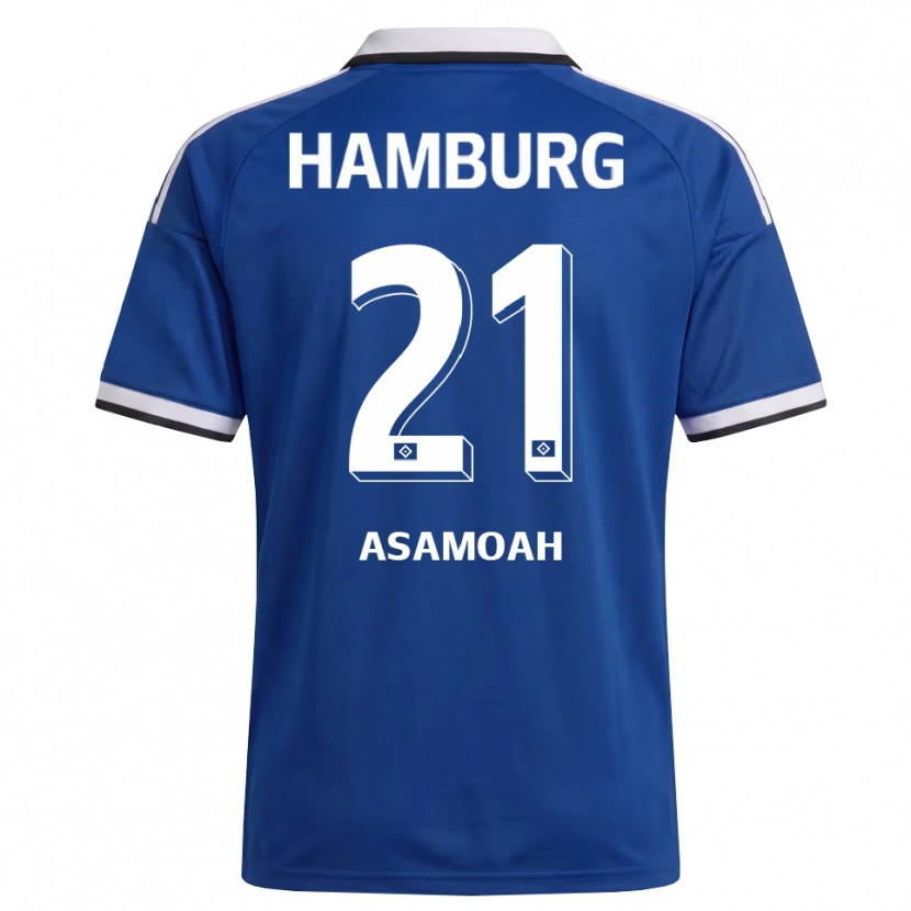Danxen Pánské Justin Asamoah #21 Bílá Modrá Daleko Hráčské Dresy 2026/27 Dres