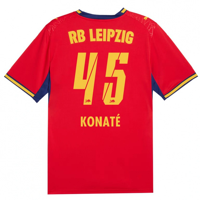Danxen Pánské Samba Konaté #45 Červená Žlutá Královská Modř Daleko Hráčské Dresy 2026/27 Dres