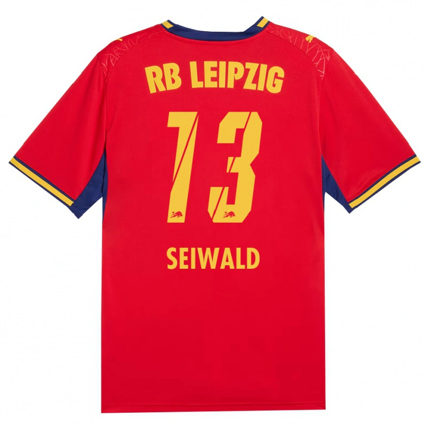 Danxen Pánské Nicolas Seiwald #13 Červená Žlutá Královská Modř Daleko Hráčské Dresy 2026/27 Dres