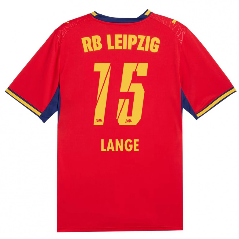 Danxen Pánské Oskar Lange #15 Červená Žlutá Královská Modř Daleko Hráčské Dresy 2026/27 Dres