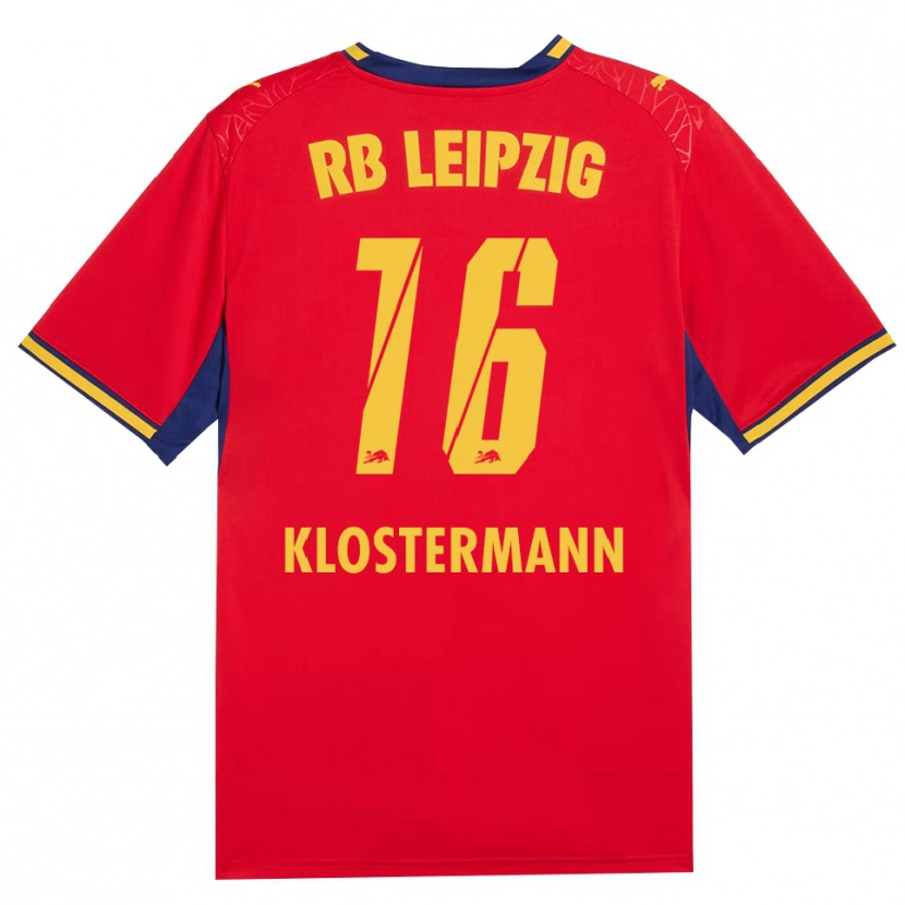 Danxen Pánské Lukas Klostermann #16 Červená Žlutá Královská Modř Daleko Hráčské Dresy 2026/27 Dres