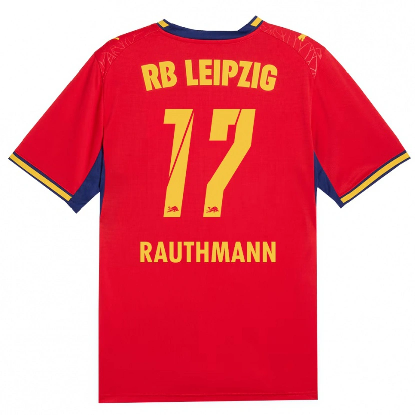 Danxen Pánské Nick Rauthmann #17 Červená Žlutá Královská Modř Daleko Hráčské Dresy 2026/27 Dres