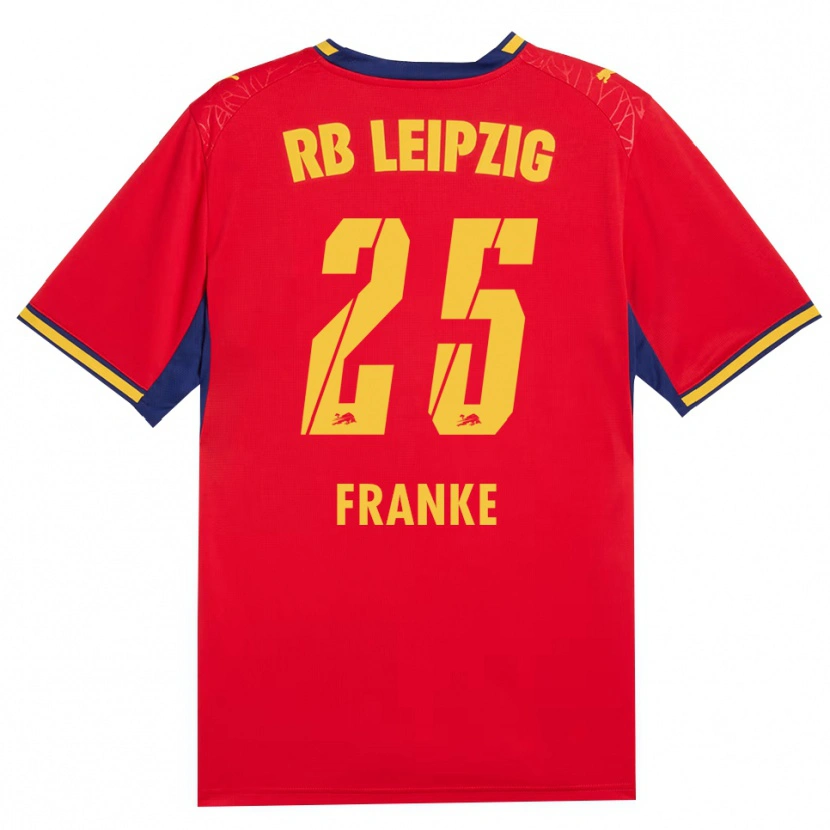 Danxen Pánské Lenny Franke #25 Červená Žlutá Královská Modř Daleko Hráčské Dresy 2026/27 Dres