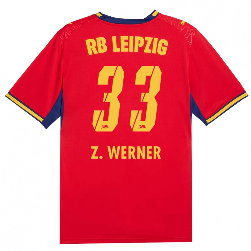 Danxen Pánské Zoé Werner #33 Červená Žlutá Královská Modř Daleko Hráčské Dresy 2026/27 Dres