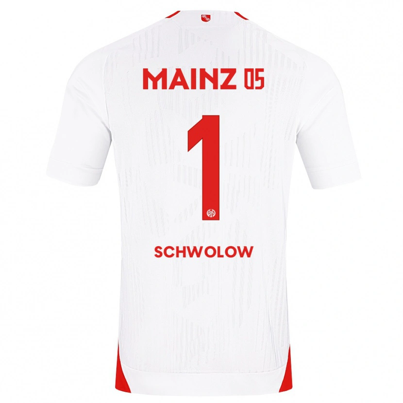 Danxen Pánské Alexander Schwolow #1 Bílá Červená Žlutá Daleko Hráčské Dresy 2026/27 Dres