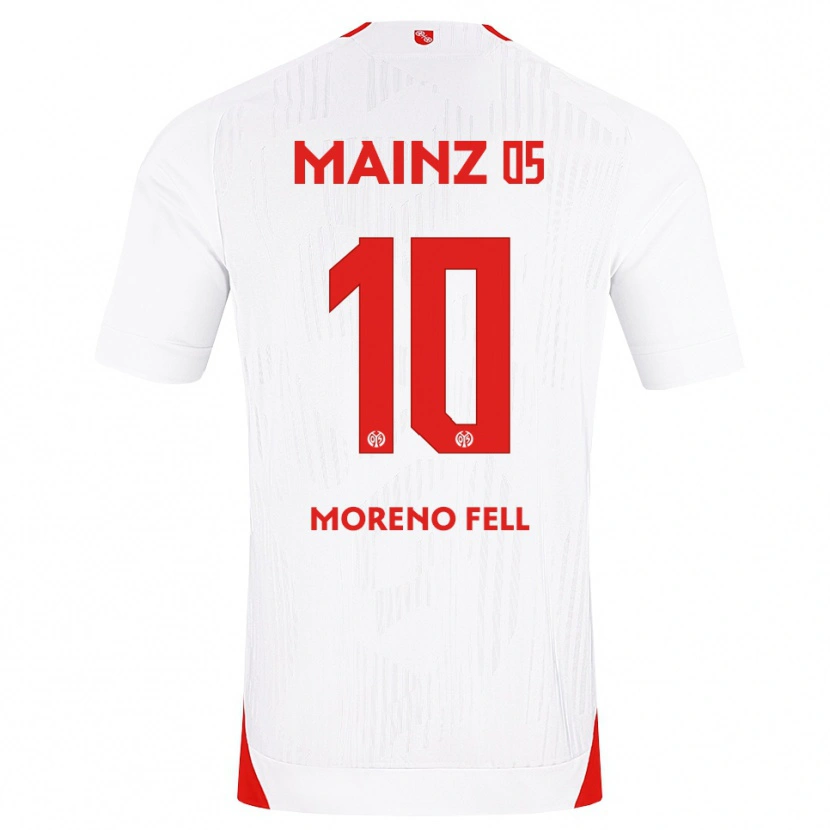 Danxen Pánské Fabio Moreno Fell #10 Bílá Červená Žlutá Daleko Hráčské Dresy 2026/27 Dres