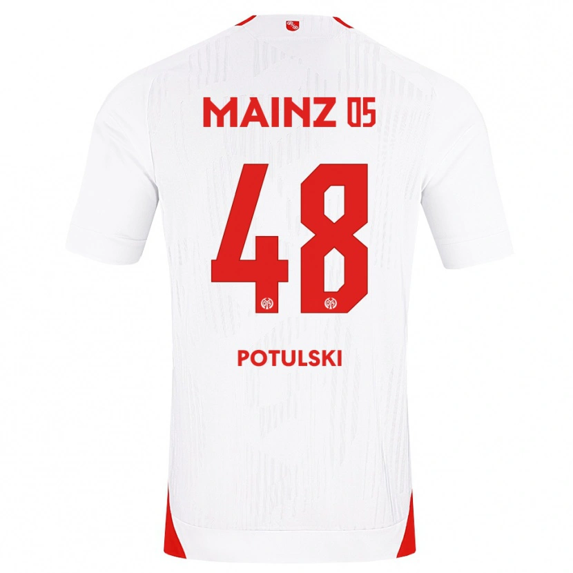 Danxen Pánské Kacper Potulski #48 Bílá Červená Žlutá Daleko Hráčské Dresy 2026/27 Dres