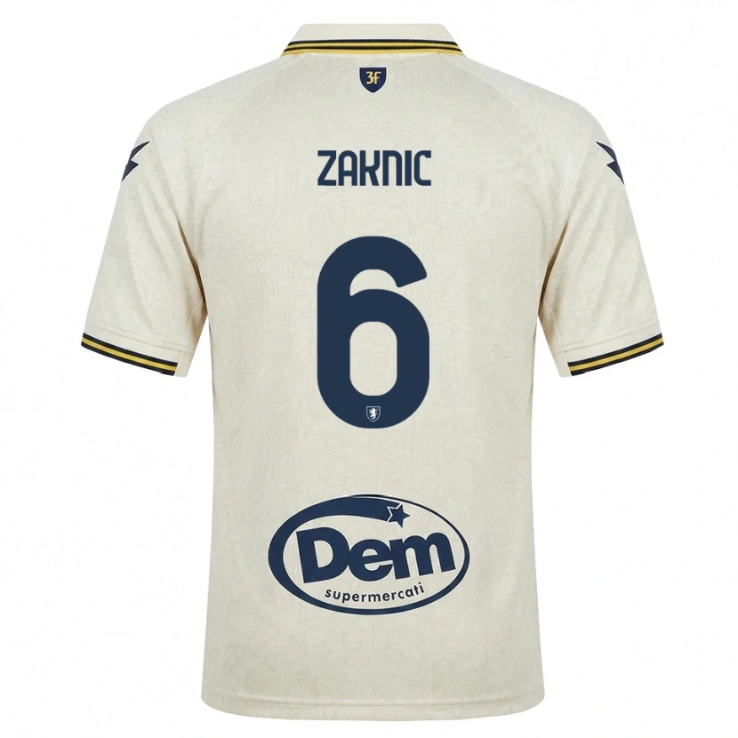 Danxen Pánské Lazar Zaknic #6 Oldlace Žlutá Černá Daleko Hráčské Dresy 2026/27 Dres