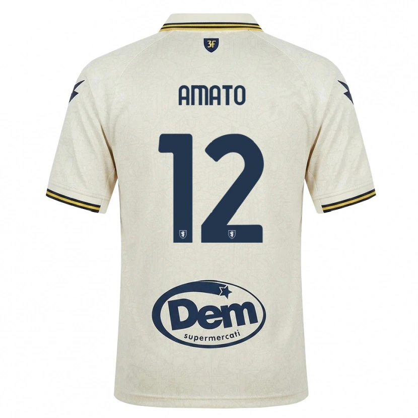 Danxen Pánské Luca Amato #12 Oldlace Žlutá Černá Daleko Hráčské Dresy 2026/27 Dres