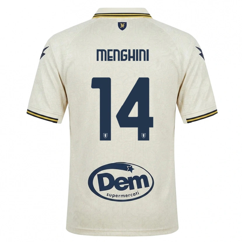 Danxen Pánské Lorenzo Menghini #14 Oldlace Žlutá Černá Daleko Hráčské Dresy 2026/27 Dres