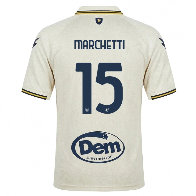Danxen Pánské Matteo Marchetti #15 Oldlace Žlutá Černá Daleko Hráčské Dresy 2026/27 Dres