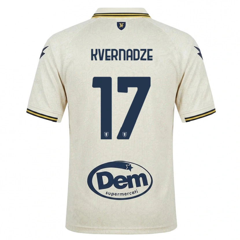 Danxen Pánské Giorgi Kvernadze #17 Oldlace Žlutá Černá Daleko Hráčské Dresy 2026/27 Dres