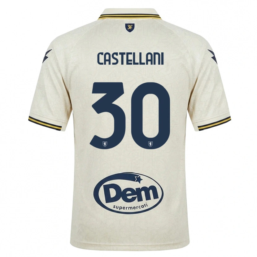 Danxen Pánské Andrea Castellani #30 Oldlace Žlutá Černá Daleko Hráčské Dresy 2026/27 Dres