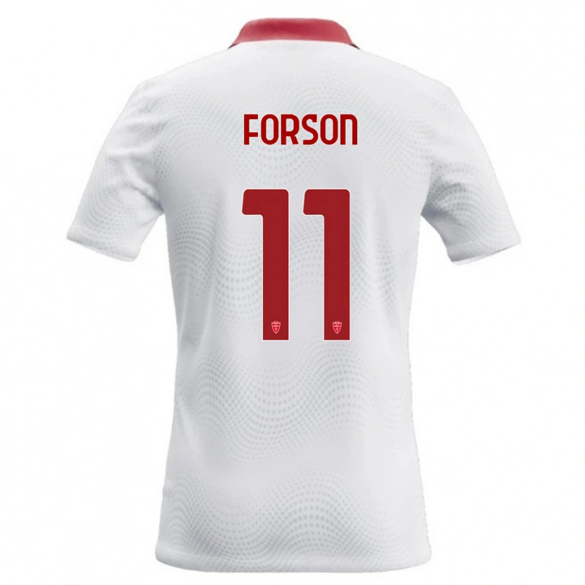 Danxen Pánské Omari Forson #11 Bílá Červená Daleko Hráčské Dresy 2026/27 Dres
