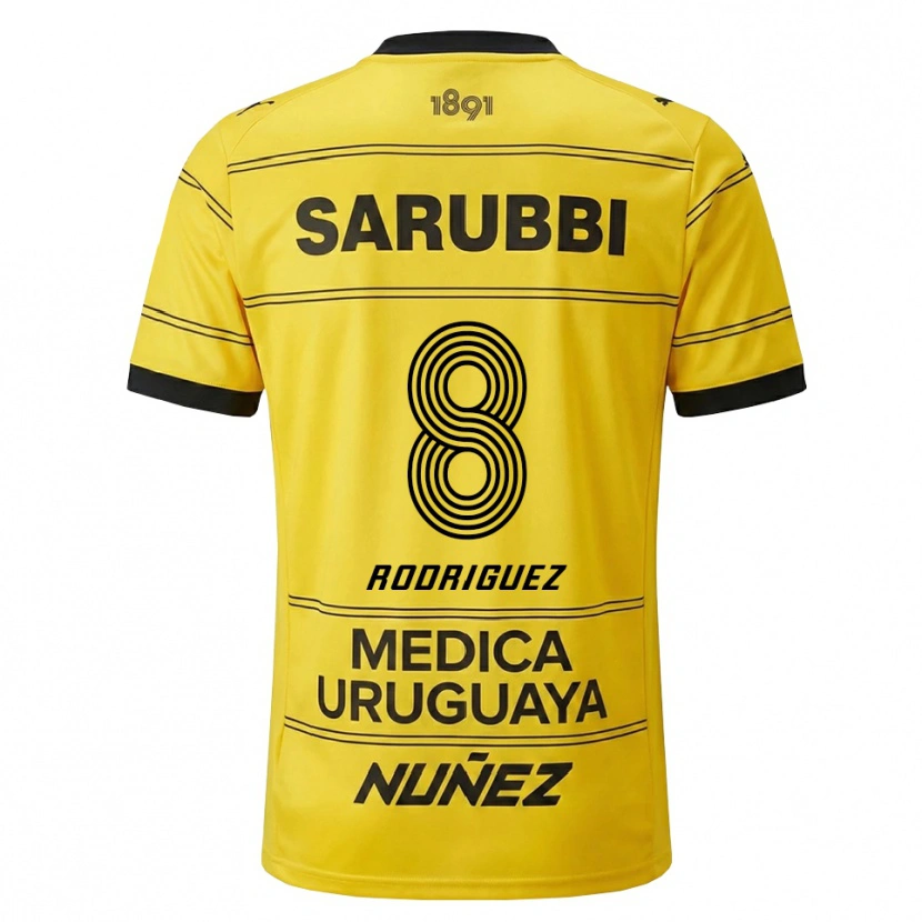 Danxen Pánské Sebastián Rodríguez #8 Žlutá Černá Daleko Hráčské Dresy 2026/27 Dres