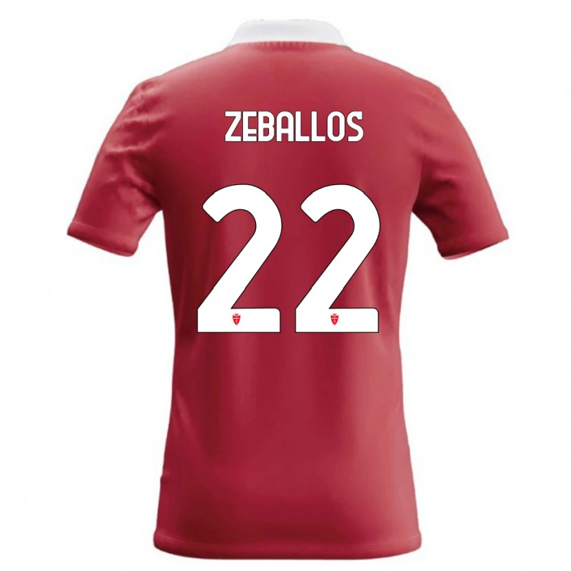 Danxen Dámské Exequiel Zeballos #22 Červená Bílá Domů Hráčské Dresy 2026/27 Dres