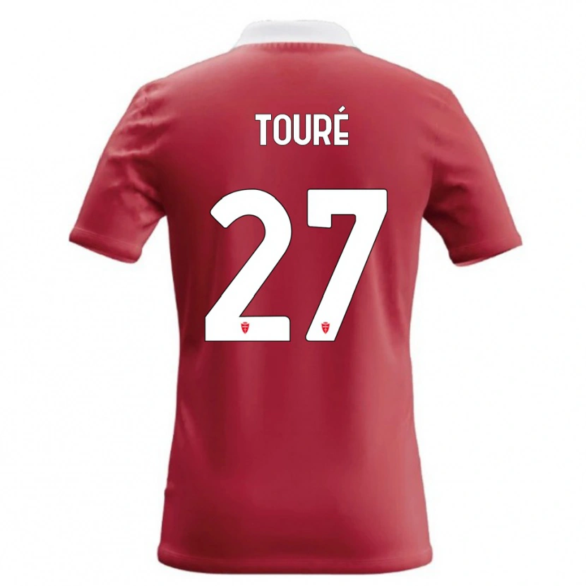 Danxen Dámské Idrissa Touré #27 Červená Bílá Domů Hráčské Dresy 2026/27 Dres