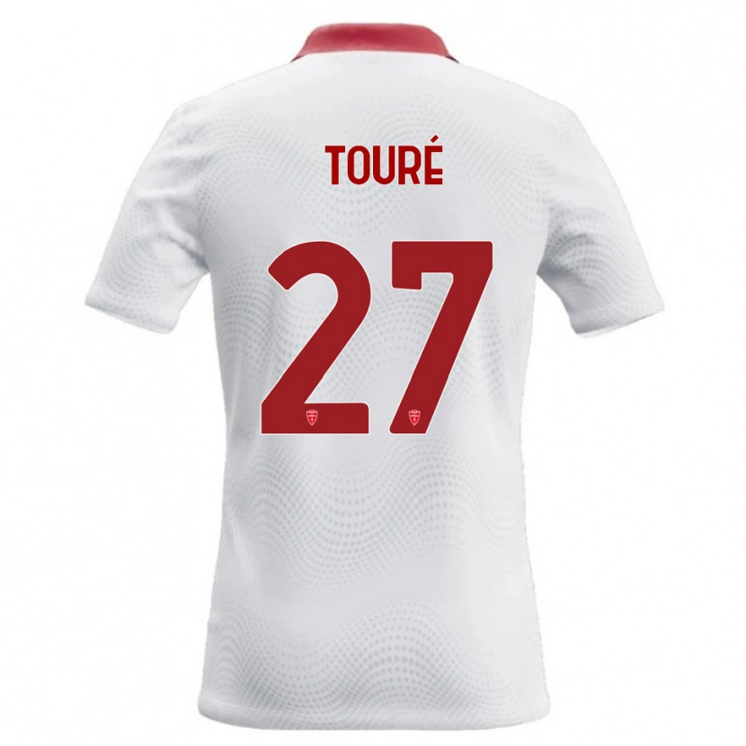 Danxen Dámské Idrissa Touré #27 Bílá Červená Daleko Hráčské Dresy 2026/27 Dres