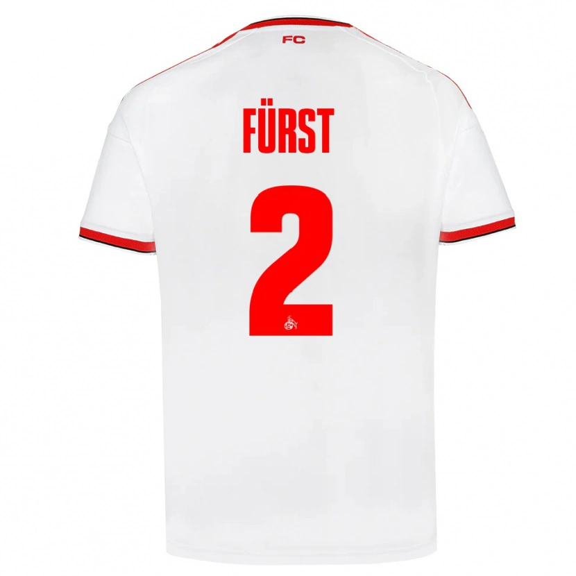 Danxen Dámské David Fürst #2 Bílá Červená Černá Domů Hráčské Dresy 2026/27 Dres