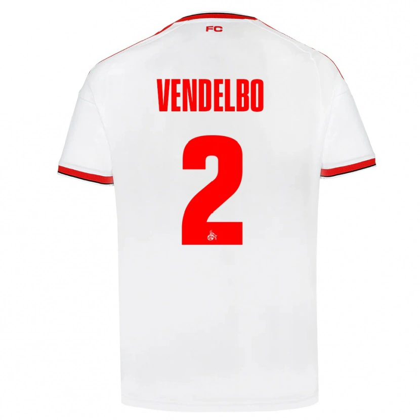 Danxen Dámské Sofie Vendelbo #2 Bílá Červená Černá Domů Hráčské Dresy 2026/27 Dres