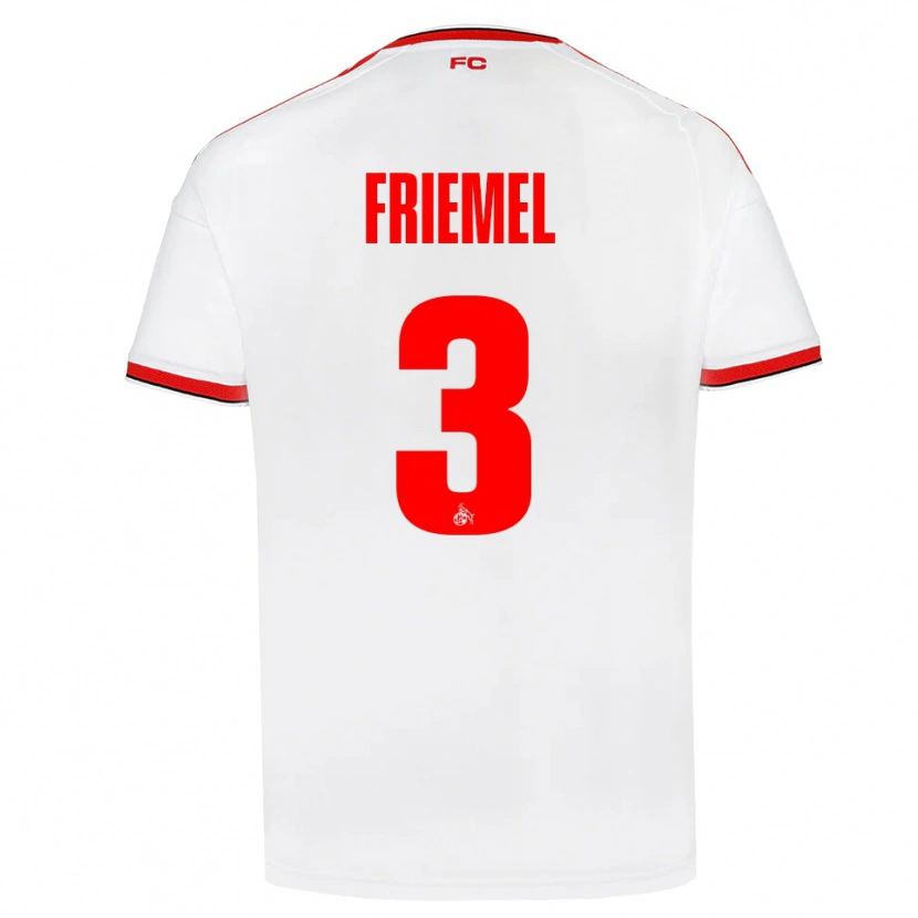 Danxen Dámské Jonathan Friemel #3 Bílá Červená Černá Domů Hráčské Dresy 2026/27 Dres