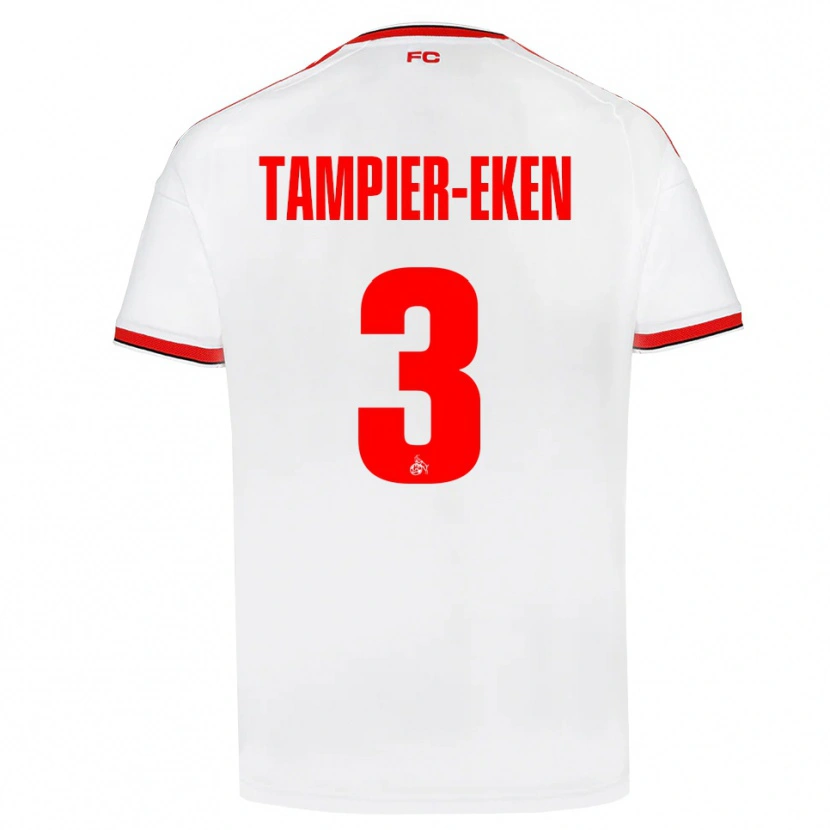 Danxen Dámské Pierre Tampier-Eken #3 Bílá Červená Černá Domů Hráčské Dresy 2026/27 Dres